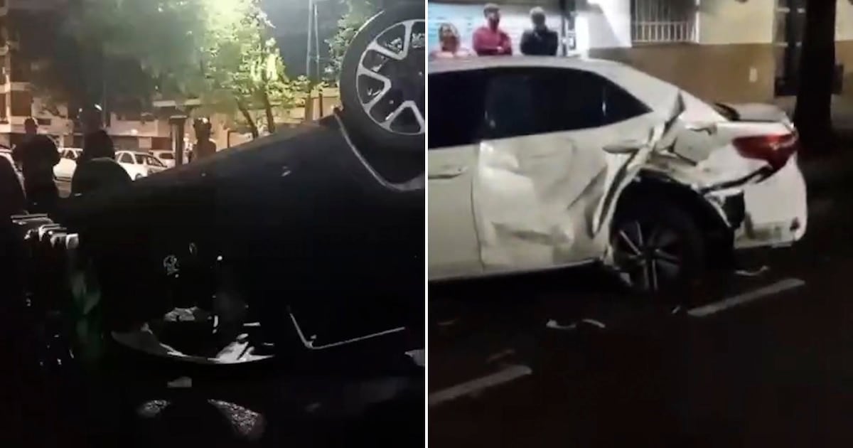 Volcó alcoholizada en Caballito, chocó a pasajeros que bajaban de un auto de aplicación y dejó cinco heridos